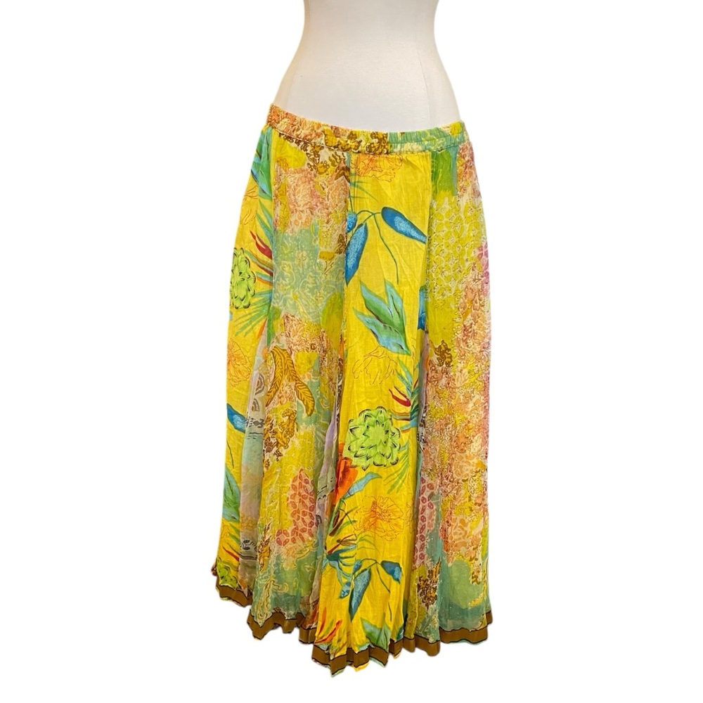 Soft Surroundings Boho Floral Maxi Skirt Multicolored